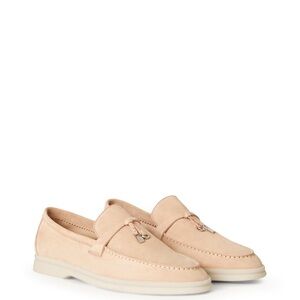 Summer Charms Walk Pink Sand Suede Loafer
